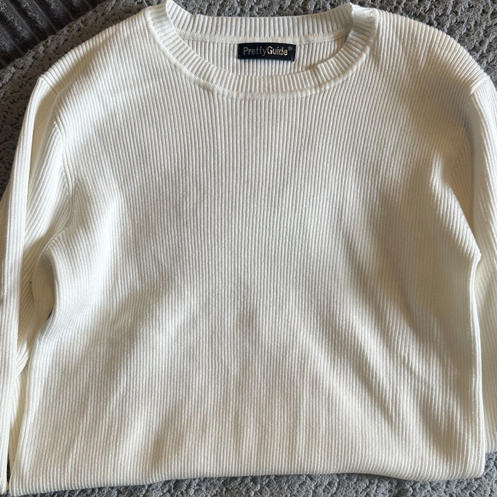 Women's White Cream Sweater